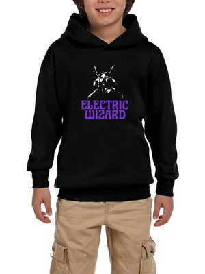 Z zepplin Electric Wizard Siyah Çocuk Kapşonlu Sweatshirt