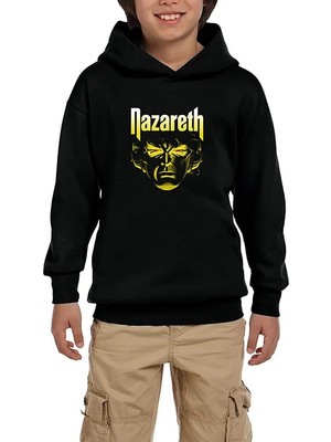Z zepplin Nazareth Face Siyah Çocuk Kapşonlu Sweatshirt