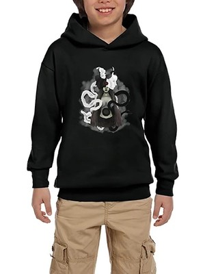 Z zepplin Ikizler Burcu Gothic Siyah Çocuk Kapşonlu Sweatshirt