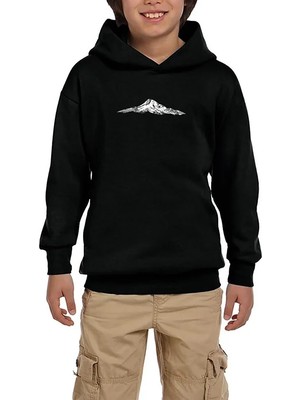 Z zepplin Single Mountain View Siyah Çocuk Kapşonlu Sweatshirt