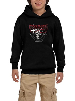 Z zepplin Possessed Shadowcult Siyah Çocuk Kapşonlu Sweatshirt