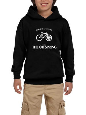 Z zepplin The Offspring Running & Cycling Siyah Çocuk Kapşonlu Sweatshirt