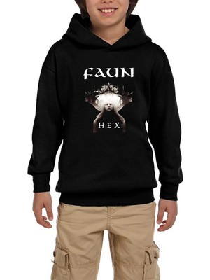 Z zepplin Faun Hex Siyah Çocuk Kapşonlu Sweatshirt
