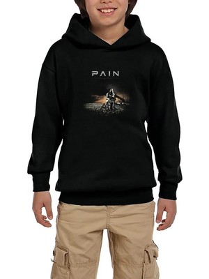 Z zepplin Pain Coming Home Siyah Çocuk Kapşonlu Sweatshirt