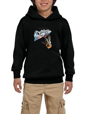 Z zepplin Dokken Tooth And Nail Siyah Çocuk Kapşonlu Sweatshirt