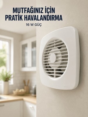 Toyigoo 120 mm Havalandırma Fanı 180 M³/h Dekoratif Duvar ve Tavan Tipi Aspiratör