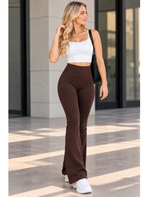 Bul-Al Kadın Yüksek Bel Fit Kesim Flara Paça Pantolon 2000