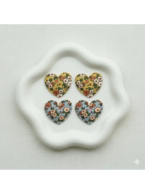 Cherry Lemon Saçsız Bebek Tokası Kalp Figürlü 4lü Set