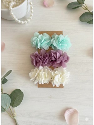 Cherry Lemon Kız Çocuk 3 Takım 6 Adet Klips Frida- Çiçek Toka