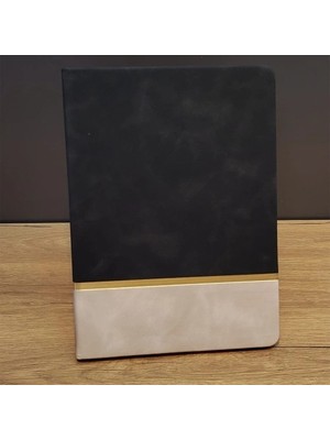 Lovesta Home Siyah Çizgili Deri Defter