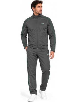 Lacoste Füme Regular Fit Şeritli Eşofman Takımı