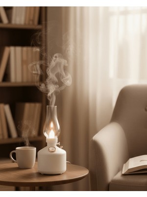 Str Store Retro LED Işıklı 1200 Mah Şarjlı Aroma Difüzörü 280 ml Su Kapasiteli