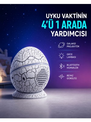 Str Store Dinozor Yumurtası Tasarımlı Gece Lambası – Müzik ve Işık Senkronizasyonlu
