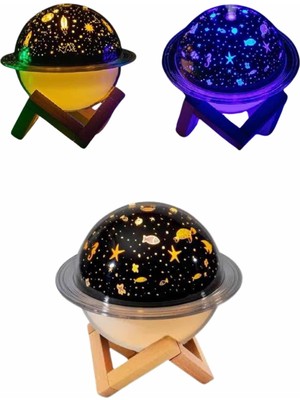 Str Store Aromaterapi Hava Nemlendirici Gece Lambası Uzay Model Satürn Oda Kokusu