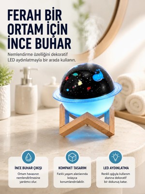 Str Store Projektör Işığı Bulunan USB Bağlantılı Mini Aromaterapi Destekli Hava Nemlendirici