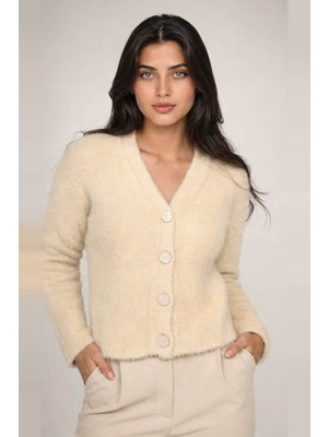 Fashion Friends Düğme Detaylı Taş Kadın Hırka 26K0203K1