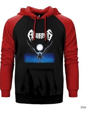 Z zepplin Amorphis Black Winter Kırmızı Renk Reglan Kol Kapşonlu Sweatshirt