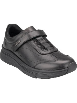 Forelli 31106-G Sedef Siyah Kadın Comfort Deri Ayakkabı