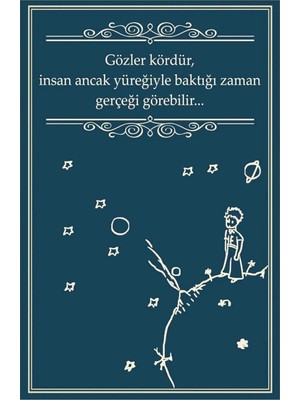 Str Store Kuşe Kağıt Duvar Posteri Gözler Kördür Insan Ancak Yüreğiyle Retro Vintage DRTR0048