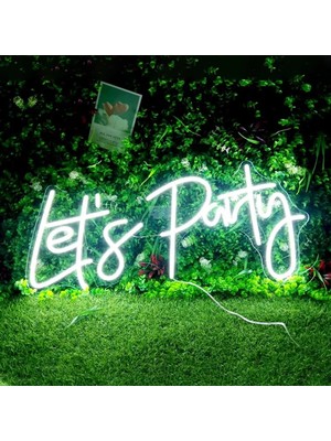 Dolozena Neon LED Işıklı Parti Yazısı 40 x 18 cm Dekorasyon
