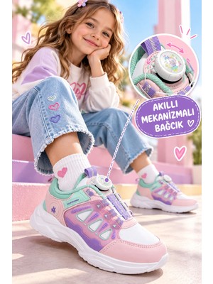 Albishoes Kids Mekanizmalı Akıllı Bağcık Rahat Taban Kışlık Cilt Çocuk Sneaker Günlük Spor Ayakkabı
