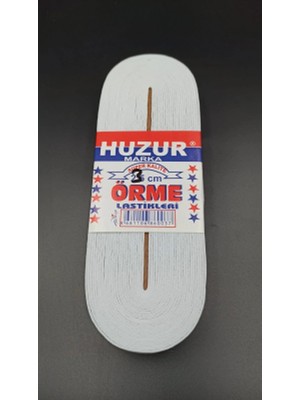 Dolozena Geniş Yassı Paça Lastik 3 cm 10 Metre Beyaz
