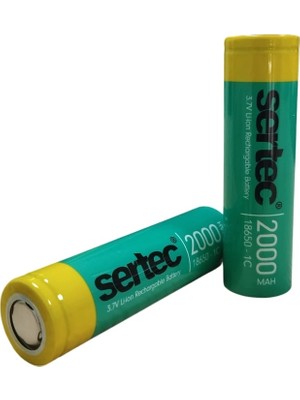 Dolozena Lityum Iyon Şarjlı Pil 2000 Mah 3.7V 18650 Boyut