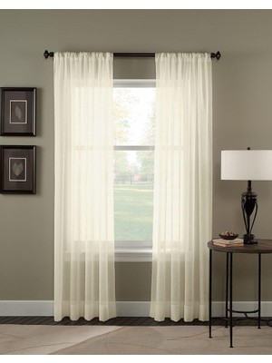 Str Store Trinity Kırışık Vual Tül Perde Paneli, 129,5 x 213,3 Cm, Istiridye