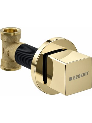 Geberit Kare Ankastre Stop Valf Taharet Musluğu Gold – Iç Set Dahil