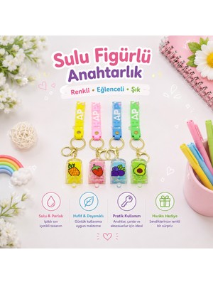 Str Store Mika Kristal Anahtarlık Altın Kulplu
