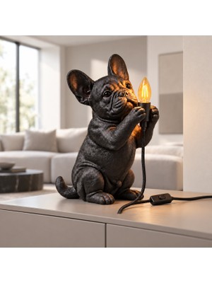 3dlab Frenchie Glow Fransız Bulldog Figürlü Dekoratif Masa Lambası