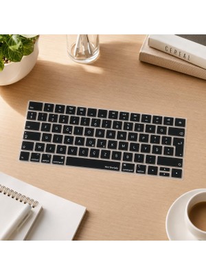 Str Store Apple Magic Keyboard 2 A1644 Uyumlu Klavye Koruyucu Türkçe F Dizilim Daktilo Tipi Silikon Kaplama Uk Iso Ters L Enter Ultra Ince Kaymaz Toz ve Sıvı Koruma Keyboard Cover Siyah