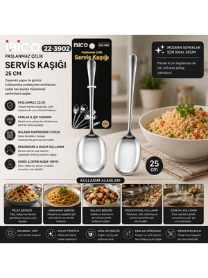 Str Store Krom 25 cm Metal Servis Kaşık