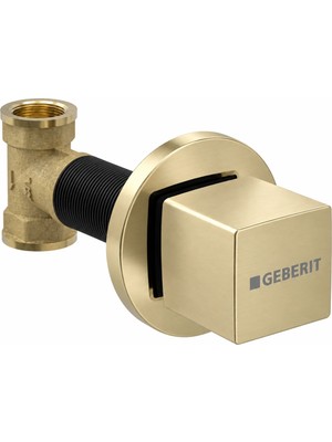 Geberit Kare Ankastre Stop Valf Taharet Musluğu Satine Mat Gold – Iç Set Dahil
