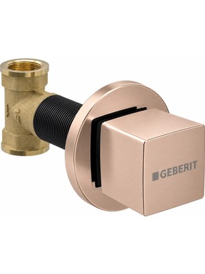Geberit Kare Ankastre Stop Valf Taharet Musluğu Satine Mat Bronz – Iç Set Dahil