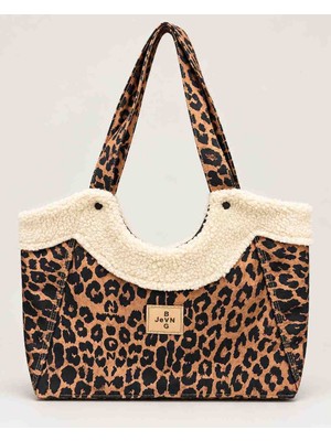 Narrativa Denim Peluş Detaylı Shopper Omuz Çantası