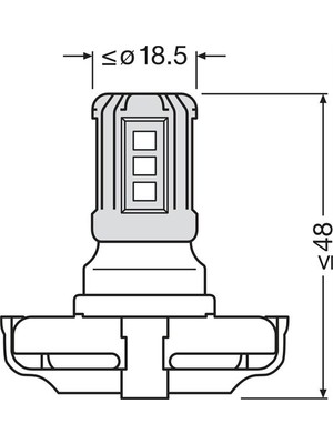 Osram Ampul 1.8W 12V PG20-1 10×1 2b