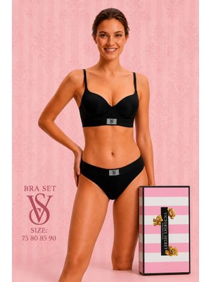 Victoria's Secret 2 Li Push Up Saten Sütyen Külot Takım
