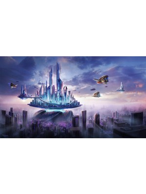 DIGITRA-UTOPIA-003-UZAY Space Kanvas Tablo