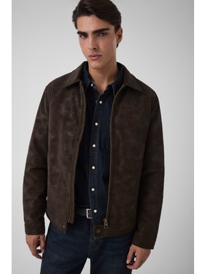 Guess Pu Leather Monogram Jacket