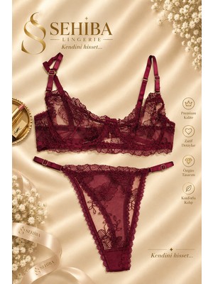 Love Secret Sehiba Desenli Balenli Bralet Sütyen Takımı