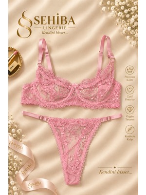 Love Secret Sehiba Desenli Balenli Bralet Sütyen Takımı