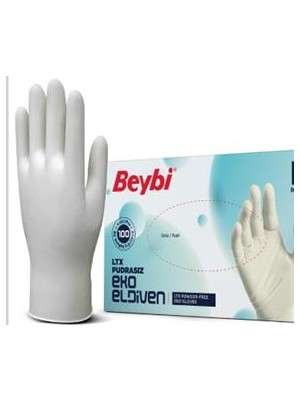 Beybi Lateks Pudrasız Eko (S) Small Beden Muayene Eldiven 100LÜ Paket