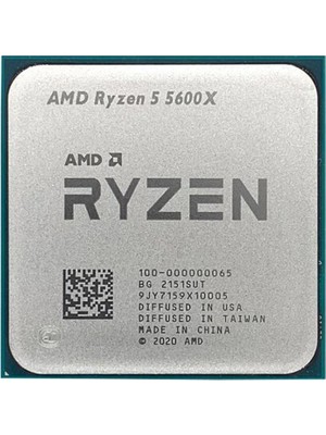 Amd Ryzen 5 5600X Tray 3.7-4.6 Ghz 6 Çekirdek 7nm Am4 Işlemci Kutusuz