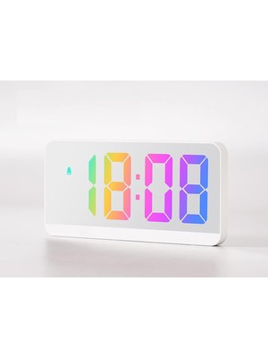 Ayrex Modern Dijital Saat - Dinamik Rgb Ekran, 12/24H Formatı, Büyük Rakamlar, Modaya Uygun Yaşa