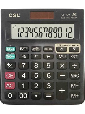 Csl CS-120 12 Hane Masa Tipi Işlem Kontrollü Hesap Makinesi