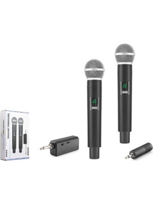 Hadron HDX2802 Uhf Kablosuz 2 Mikrofonlu Set 6.35 mm Siyah