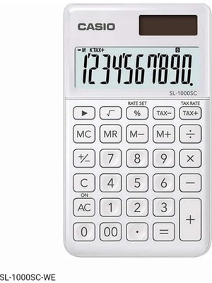 Casio SL-1000SC-WE Cep Tipi 10 Hane Beyaz Hesap Makinesi