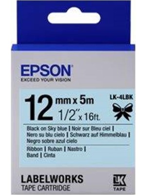 Epson Lk-4ybf Floresanlı Sarı Üzeri Siyah 12MM 9metre Etiket