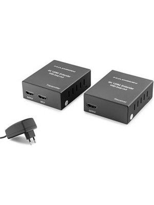 Hadron HDX1368 120M HDMI Extender Loop Out 4K  Siyah